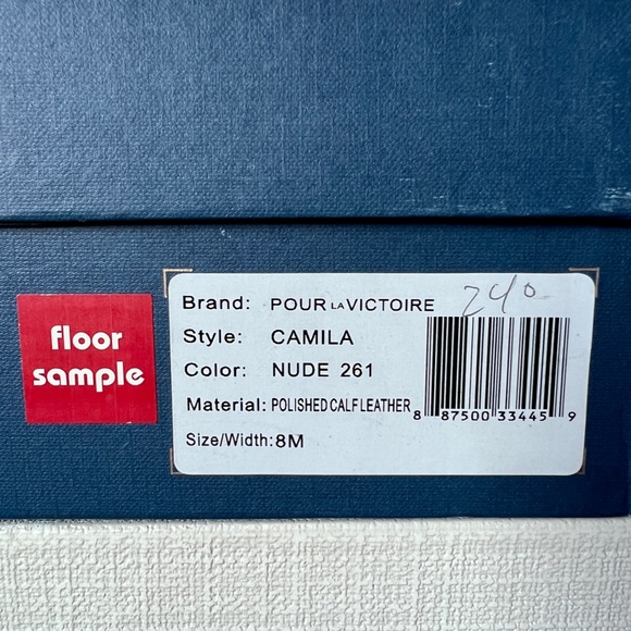 Pour La Victoire Camila Lattice Sandal - Polished Leather - Size 8M - Nude - Picture 11 of 14